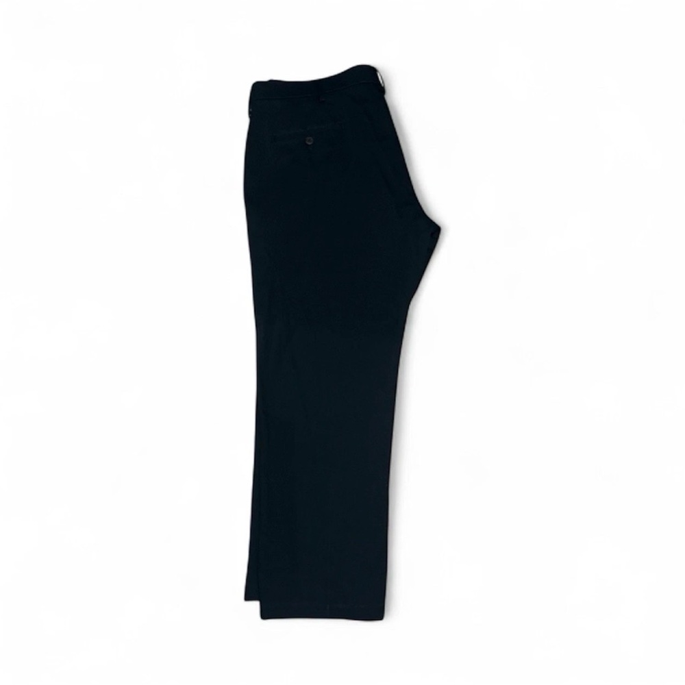 Haggar Men's 38x29 Iron Free Premium Khaki Classic Fit Navy Flat Front Pants - Picture 3 of 3